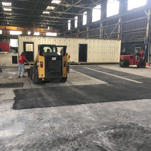 asphalt in warehouse